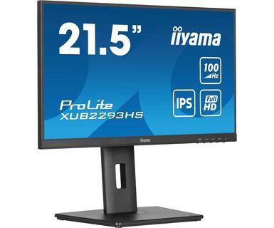 IIYAMA - W128908755 - Écran IPS 21,5", 1920x1080@100Hz, 300cd/m², haut-parleurs, HDMI, DisplayPort, 1ms MPRT, 15cm de hauteur, support ajusté