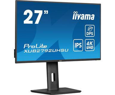 IIYAMA - W128908965 - 27" IPS, 3840x2160 UHD, 4ms, support réglable en hauteur sur 15 cm, 350cd/m², HDMI, DisplayPort, haut-parleurs, USB 3x3.2 1xC (15W)