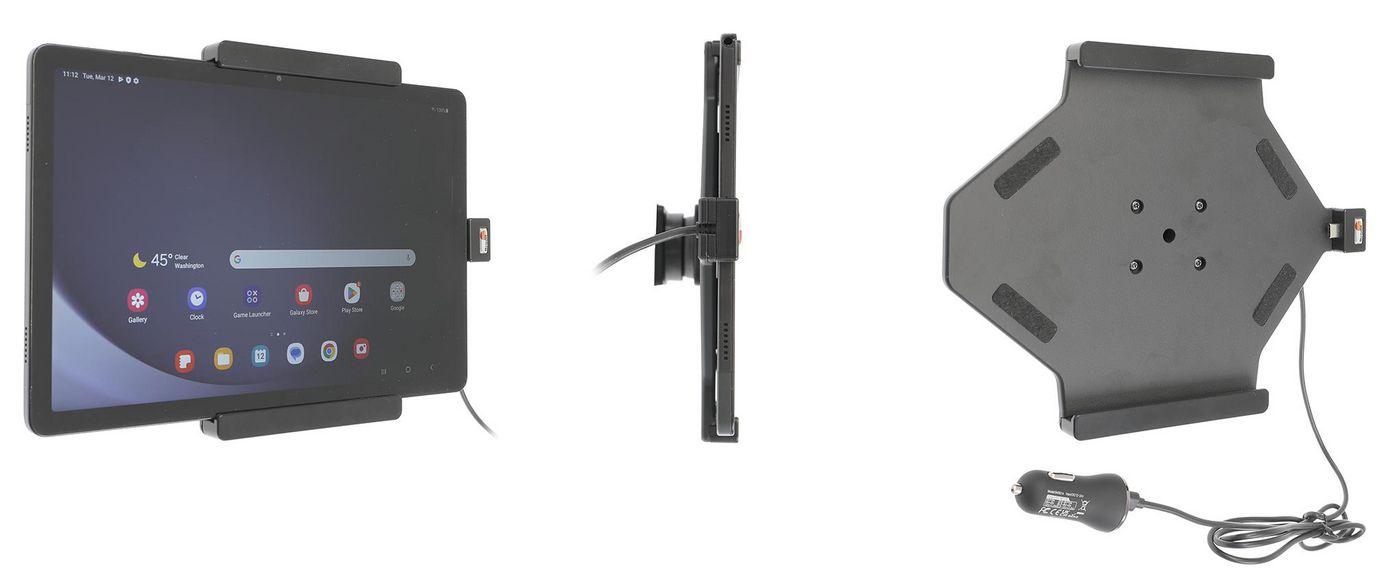 BRODIT - W128916492 - Support actif avec câble USB et adaptateur de prise de cig.