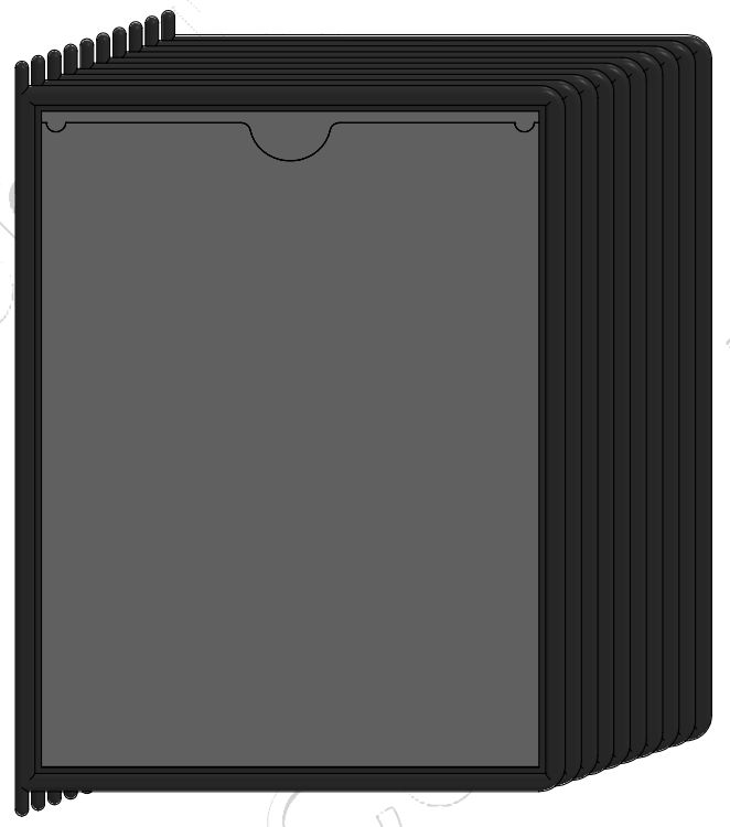 ERGONOMIC SOLUTIONS - W128926946 - Pochettes PLU séparées -Noir- MOQ 25 pcs