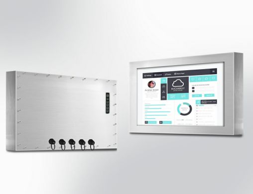 WINSONIC - W128936757 - Châssis IP66 en acier inoxydable 304, LCD 65", 1920x1080, LED-2500nits, VGA, DVI, HDMI, -20 à 50C sans haut-parleur, PCAP Portait
