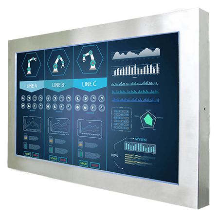 WINMATE - W128942414 - Winmate 32" IP65 Stainless steel  Chassis Display, 1920x1080,  HDMI input, AR glass, Full IP65