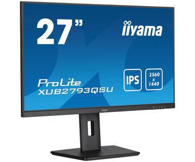 IIYAMA - W128948234 - Écran IPS 27", 2560x1440@100Hz QHD, 1ms, pied réglable en hauteur 15cm, 300nits, HDMI, DP, haut-parleurs, USB 2x3.2