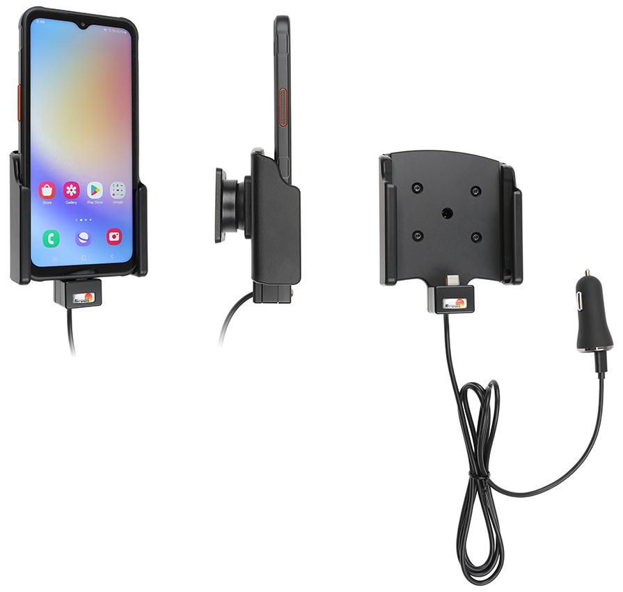 BRODIT - W128959198 - Support actif,câble USB-C,Cig-plug(2 ports USB : A et C),Tilt pivotant, 12/24VDC, Samsung Galaxy Xcover 7.