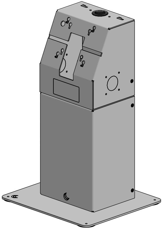 ERGONOMIC SOLUTIONS - W128959202 - Kiosque monté sur comptoir -Noir-