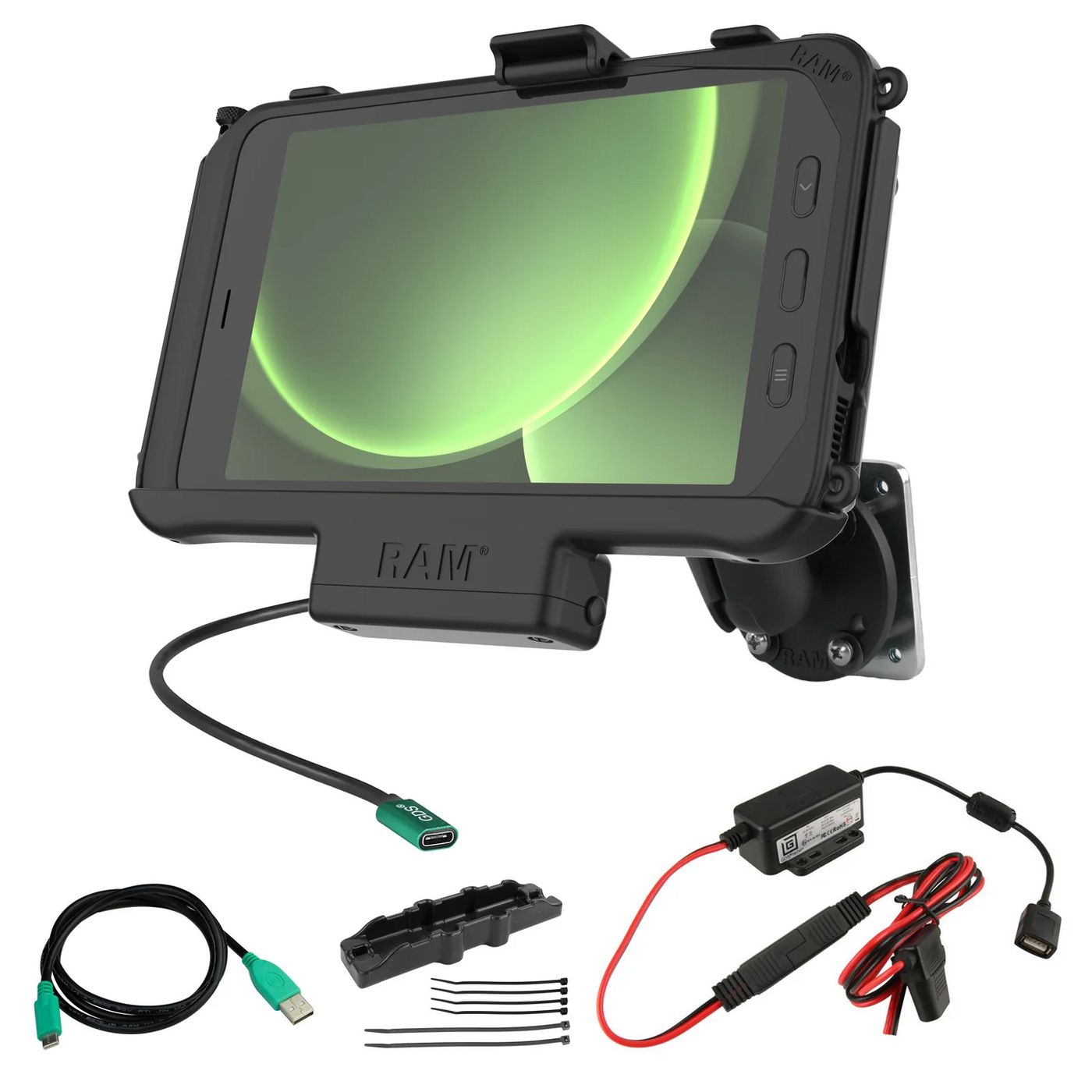 RAM Mounts - W128959233 - RAM® EZ-Roll rT Support alimenté en USB-C pour Samsung Tab Active5 et 3.