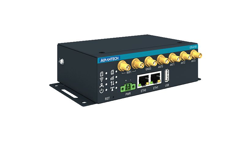 ADVANTECH DLOG - W128980247 - Advantech ICR-4100 Cellular Router, 5G,  GLOBAL, 2× ethernet, USB, SD,  WIFI, Without Accessories
