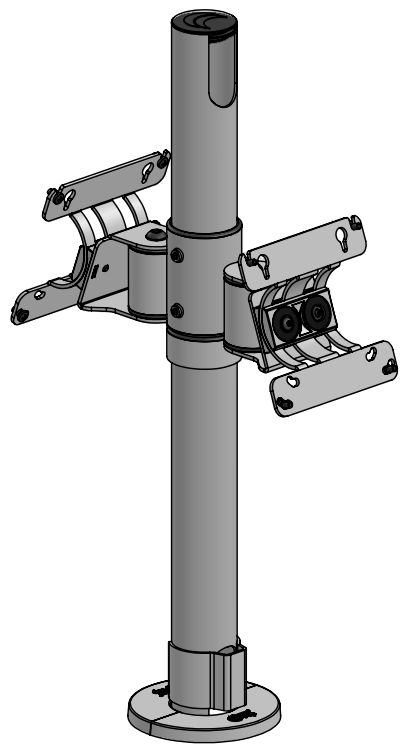ERGONOMIC SOLUTIONS - W128985495 - Arc de cercle 500mm VESA 75/100 Montage dos à dos -NOIR-