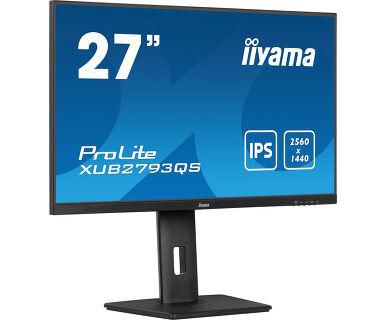 IIYAMA - W128986283 - Écran IPS 27", 2560x1440@100Hz QHD, 1ms, pied réglable en hauteur 15cm, 300cd/m², HDMI, DP, haut-parleurs