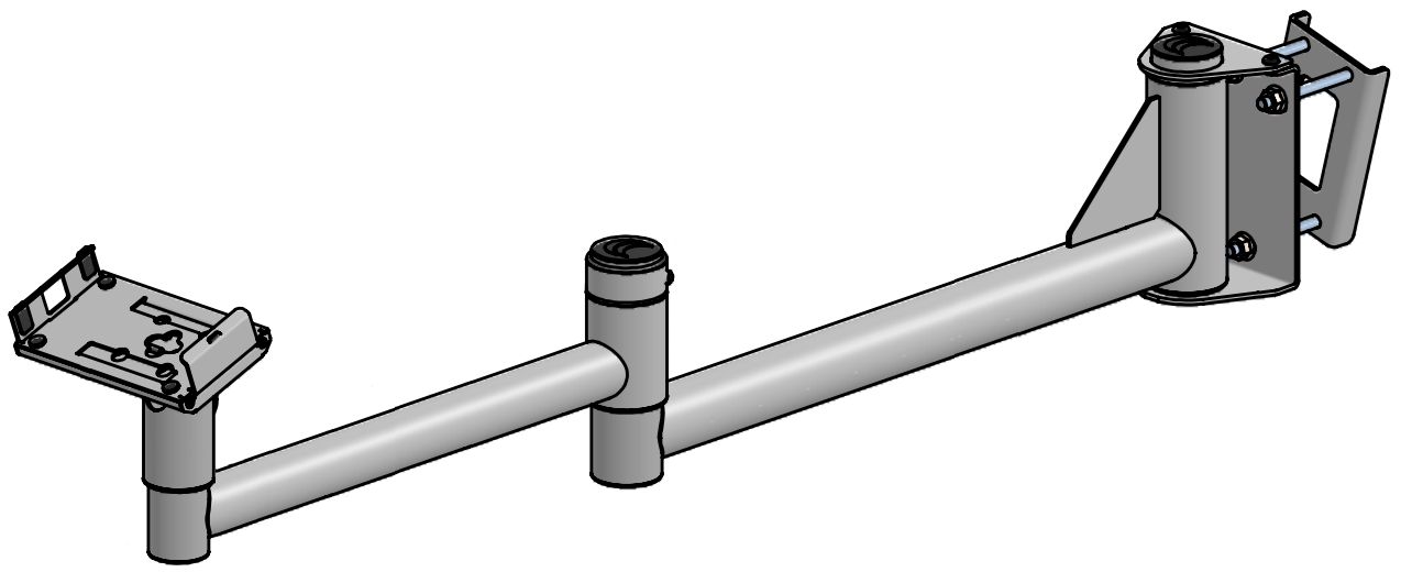 ERGONOMIC SOLUTIONS - W128986399 - Bras à pince de 900 mm avec cadre en U à ressort, plage de préhension 148-222 mm