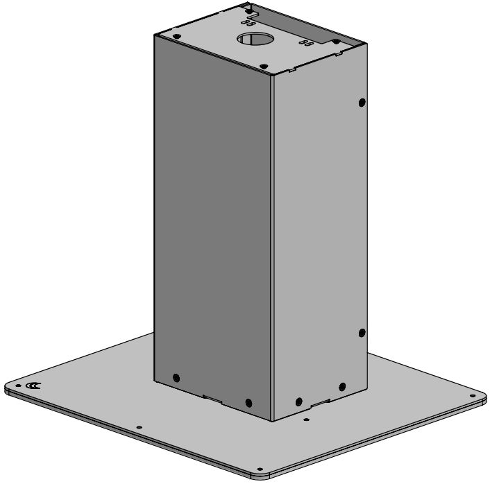 ERGONOMIC SOLUTIONS - W128992802 - Module de base pour kiosque 450 mm -NOIR-