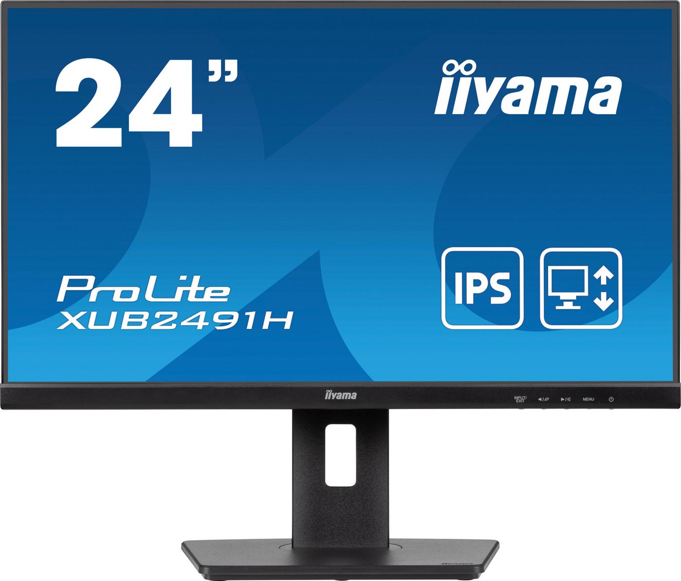 IIYAMA - W128998283 - Panneau IPS 24", 1920x1080@100Hz, pied réglable en hauteur 15cm, 4ms, 300cd/m², HDMI, DisplayPort