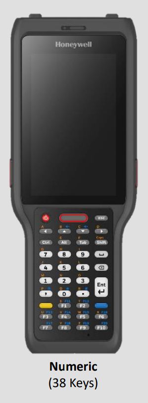 HONEYWELL - W129011999 - Honeywell CK62: WiFi 6E, 4'', 38-Key  Num, 8/128GB,courtes distances, RC, Std  batterie,GMS,IP65,Launcher/Brower/BasicTE,No Adapter