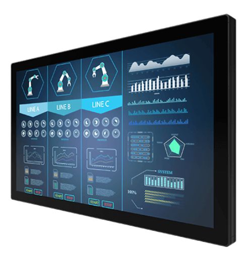 WINMATE - W43L100-PCA1OD - Winmate 43" PCAP Touch Chassis  Display,1920x1080,1500nits,VGA ,HDMI,PCAP,IP65 front,24VDC power adapter, -10~60?