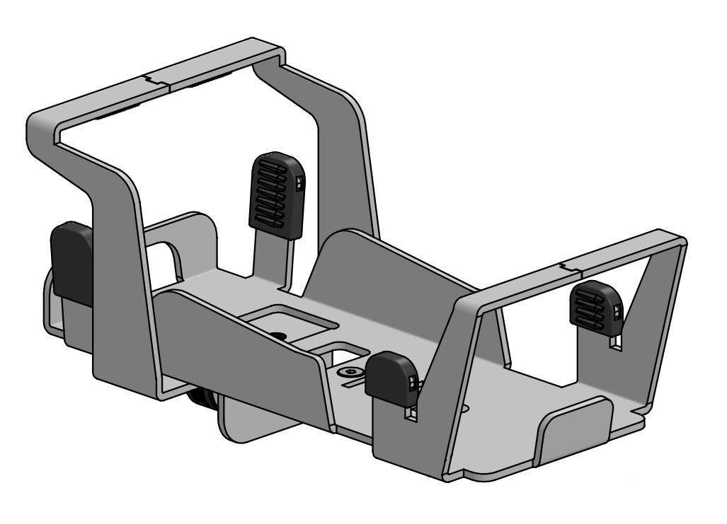ERGONOMIC SOLUTIONS - WIS102SEC-MN-02 - Plaque Multigrip avec sécurité pour les wisepos e
