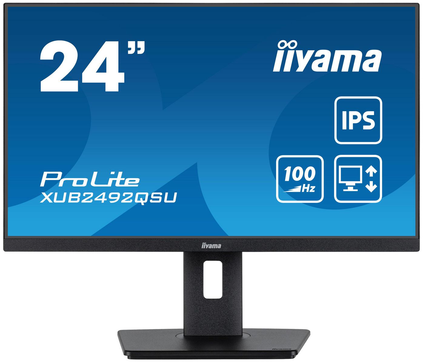 IIYAMA - XUB2492QSU-B1 - XUB2492QSU-B1 23.8IN IPS QHD 300CD/HDMI/DP/3USB/USB-C/HAS