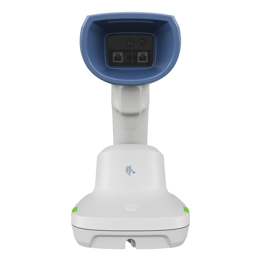 ZEBRA - DS8288-HCBU210MPAW - Scanner codes-barres Zebra DS8288 santé (HC), 2D, boîtier désinfectable, Bluetooth, FIPS, compatible iOS, batterie 3 500 mAh, pied magnétique, kit socle de présentation et câble USB blindé, blanc, vibreur