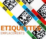 Etiquettes emplacements signalétique